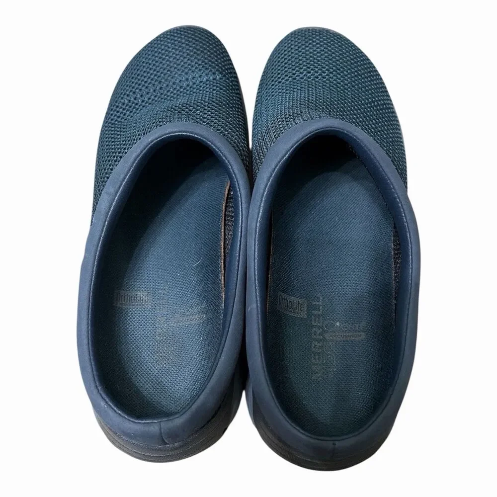 Merrell Encore Breeze Q2 Women's Size 9 Navy Blue Mesh Slip On Comfort Clogs